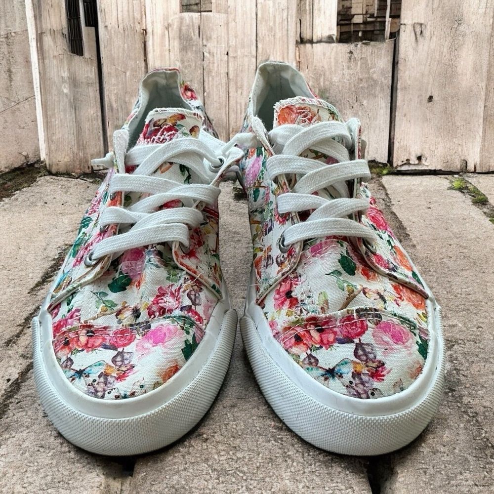 Blowfish Malibu Maxine “Flowerfest” Canvas Sneakers Women’s Size 7.5